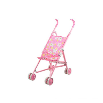 Überlegene Qualität Puppen Welt Kinderwagen Rosa mit gelber Blume